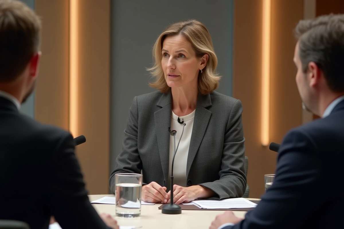 Analyse et débat : Michelle Dastier lors d'une table ronde médiatique sur l'actualité politique